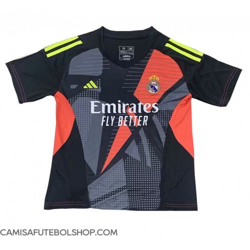 Camisa de time de futebol Real Madrid Goleiro Replicas 2º Equipamento 2024-25 Manga Curta